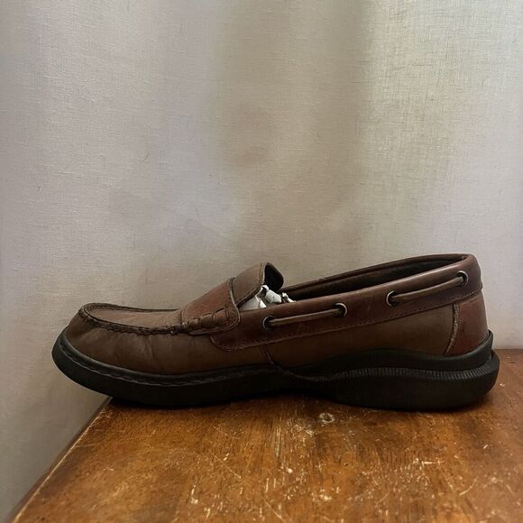 Bass Oxford Dress Shoe Loafer Mens Size 10.5 M Brown Slip On Boat Driving Casual - Picture 11 of 12